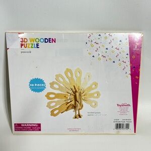 Toysmith 3D Peacock Wooden Puzzle Craft